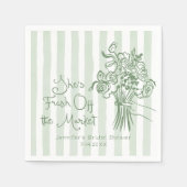 Fresh Off the Market Hand getrokken Wijze Vrijgeze Servet (Voorkant)