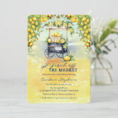 Fresh Off The Market Lemon Stand Vrijgezellenfeest Kaart (Staand voorkant)