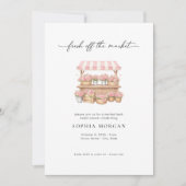 Fresh Off the Market Modern Bridal Shower Kaart (Voorkant)