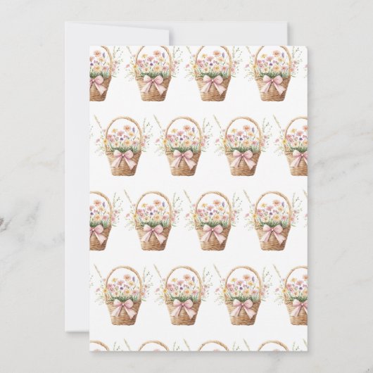 Fresh Off The Market Pink Flowers Bridal Shower Kaart (Achterkant)