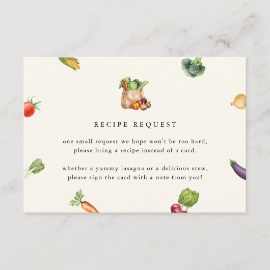 Fresh Off The Market Recept Aanvraag Vrijgezellenf Informatiekaartje (Voorkant)