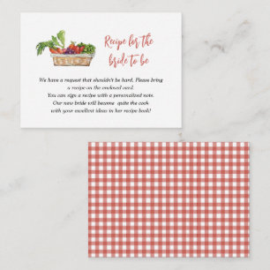 Fresh off the market Recept Verzoek Vrijgezellenfe Informatiekaartje