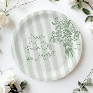 Fresh Off the Market Sage groen grillig Boeket Papieren Bordje