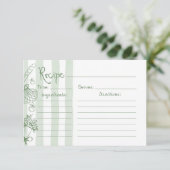 Fresh Off the Market Sage groene Bruids Recept Kaa Kaart (Staand voorkant)