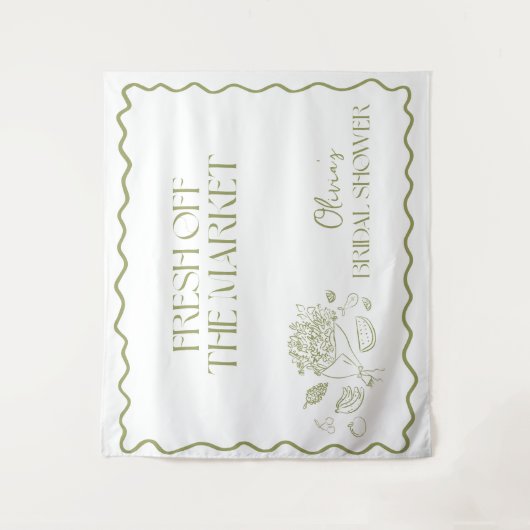 Fresh Off the Market Vrijgezellenfeest, Boerenmark Wandkleed (Voorkant)