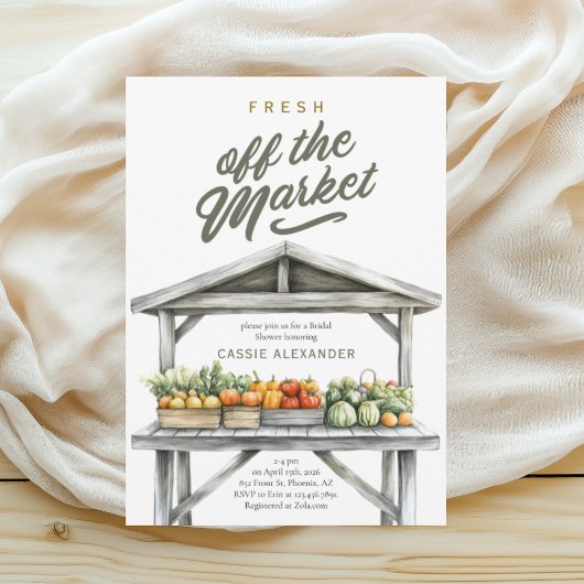 Fresh Off the Market Vrijgezellenfeest Kaart