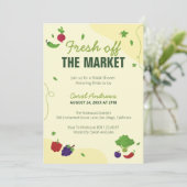 Fresh Off the Market Vrijgezellenfeest Kaart (Staand voorkant)