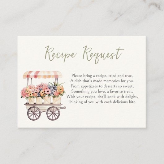 Fresh off the Market Vrijgezellenfeest Recept Aanv Informatiekaartje (Voorkant)