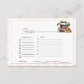 Fresh Off The Market vrijgezellenfeest Recept aanv Informatiekaartje (Voorkant)