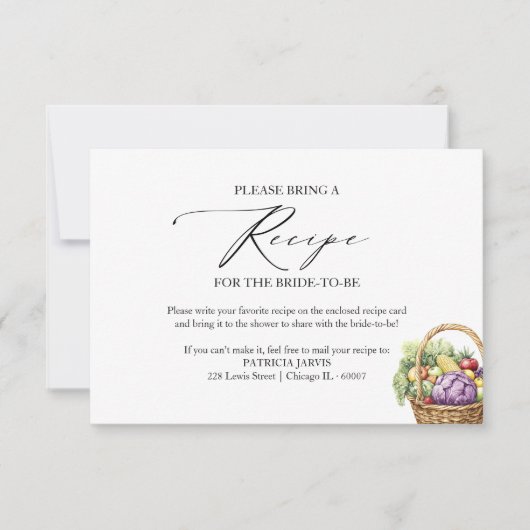 Fresh Off The Market Vrijgezellenfeest Recept Aanv Kaart (Voorkant)