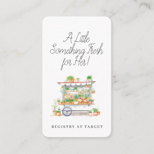 Fresh Off The Market Vrijgezellenfeest Registry Informatiekaartje (Voorkant)