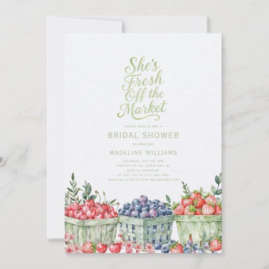 Fresh Off the Market Vrijgezellenfeest voor boeren Kaart (Voorkant)