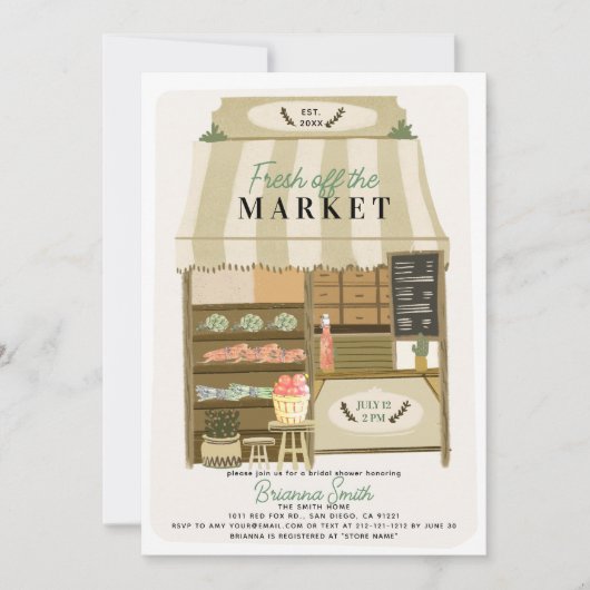 Fresh Off the Market Vrijgezellenfeest voor boeren Kaart (Voorkant)