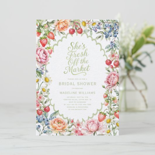 Fresh Off the Market Vrijgezellenfeest voor boeren Kaart (Staand voorkant)