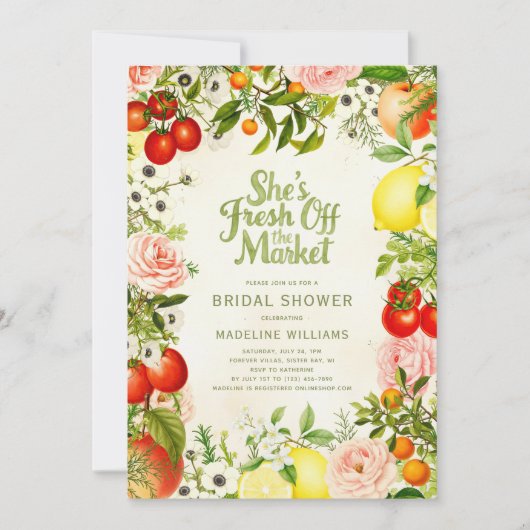 Fresh Off the Market Vrijgezellenfeest voor boeren Kaart (Voorkant)