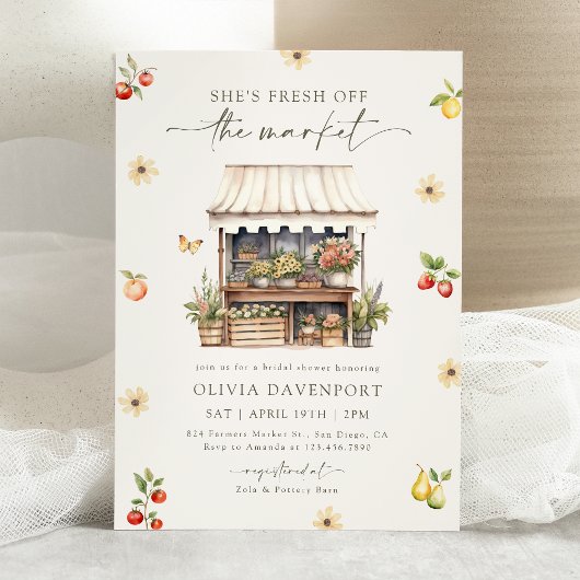 Fresh Off the Market Vrijgezellenfeest voor de boe Kaart