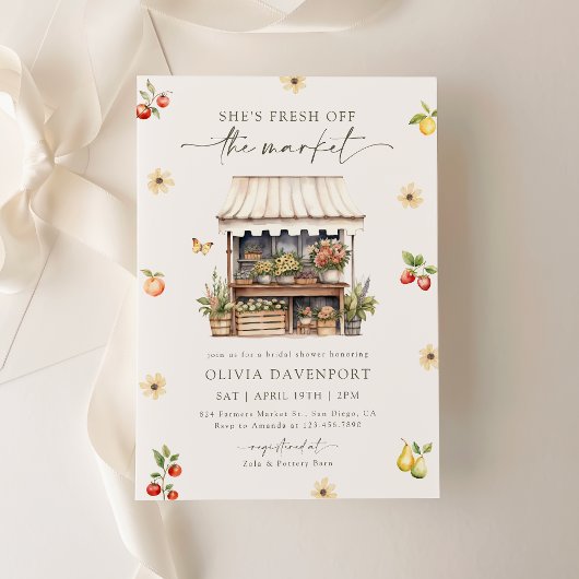 Fresh Off the Market Vrijgezellenfeest voor de boe Kaart