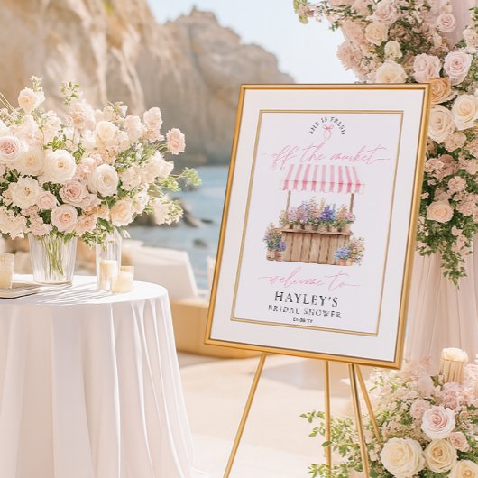 Fresh Off the Market Vrijgezellenfeest Welkomstbor Poster