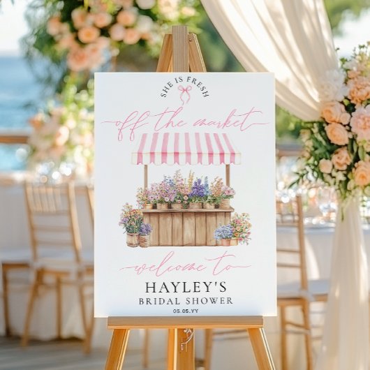 Fresh Off the Market Vrijgezellenfeest Welkomstbor Poster