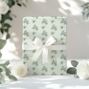 Fresh Off the Market Whimsical Hand getekend Groen Cadeaupapier