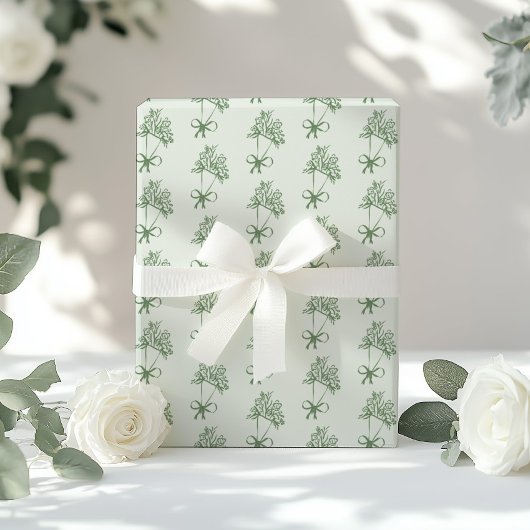 Fresh Off the Market Whimsical Hand getekend Groen Cadeaupapier