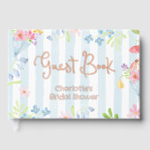 Fresh Off the Market Wildflower Stripes Waterverf Gastenboek (Voorkant)