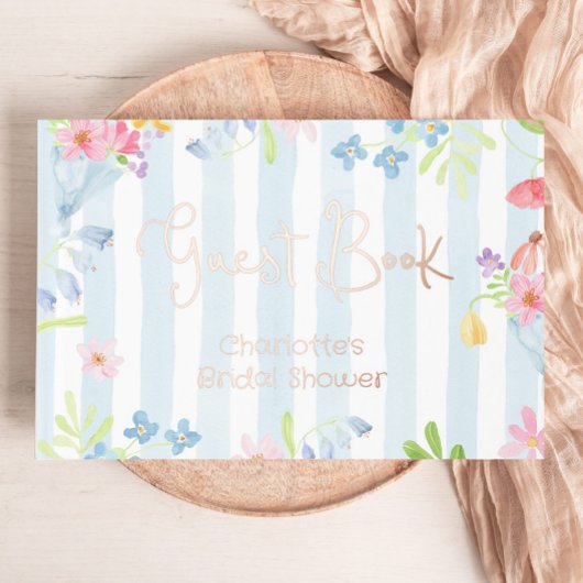Fresh Off the Market Wildflower Stripes Waterverf Gastenboek
