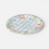 Fresh Off the Market Wildflower Stripes Waterverf Papieren Bordje (Gekanteld)