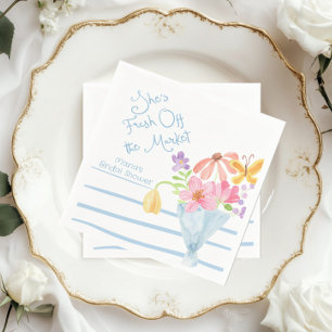 Fresh Off the Market Wildflower Stripes Waterverf Servet