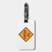 Fresh Oil Road Warning Sign Bagagelabel (Achterkant verticaal)
