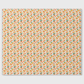 Fresh Orange Citrus Pattern Gift Wrap Paper Cadeaupapier (Vlak)