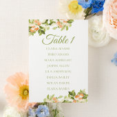Fresh Orange Citrus Wedding Seating Chart Card Kaart