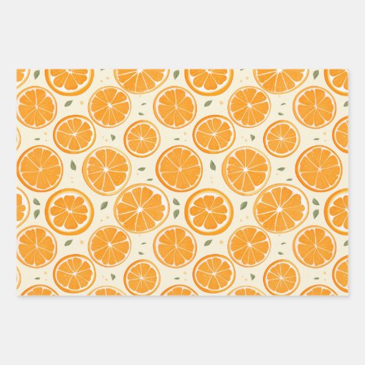 Fresh Orange Slice Pattern – Bright Citrus Fruit  Inpakpapier Vel (Voorkant 2)