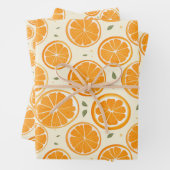 Fresh Orange Slice Pattern – Bright Citrus Fruit  Inpakpapier Vel (In situ)