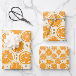 Fresh Orange Slice Pattern – Bright Citrus Fruit  Inpakpapier Vel