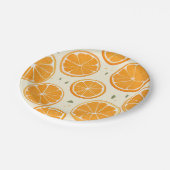 Fresh Orange Slice Pattern – Bright Citrus Fruit Papieren Bordje (Gekanteld)