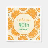 Fresh Orange Slice Pattern – Bright Citrus Fruit  Servet (Voorkant)