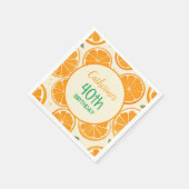 Fresh Orange Slice Pattern – Bright Citrus Fruit  Servet (Hoek)