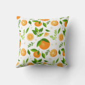 Fresh oranges with flowers and leaves kussen (Achterkant)