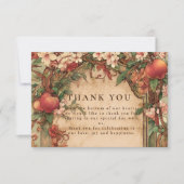 Fresh Orchard Botanical Wedding Bedankkaart (Voorkant)