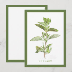 FRESH OREGANO 4.5x6.25 Platte Kaart / Groen