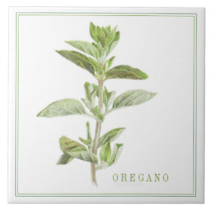 FRESH OREGANO 6x6 Keramische Tegel (+tekst) Tegeltje