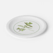 FRESH OREGANO 7" Rond papier Borden Papieren Bordje (Gekanteld)