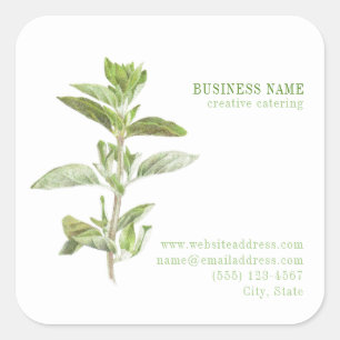 FRESH OREGANO Biz ID Grote Vierkante Stickers