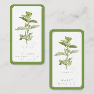 FRESH OREGANO Business Bladwijzer - 3.5x2 Kaart Gr Notitiekaartje