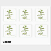 FRESH OREGANO Grote Vierkante Stickers (Vel)
