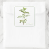 FRESH OREGANO Grote Vierkante Stickers (Tas)