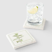 FRESH OREGANO Marmeren Steen Onderzetter (Zijkant)