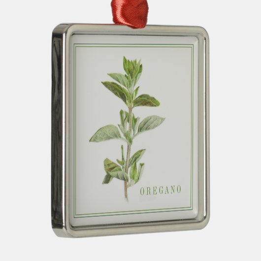 FRESH OREGANO Premium Square Ornament (Rechts)