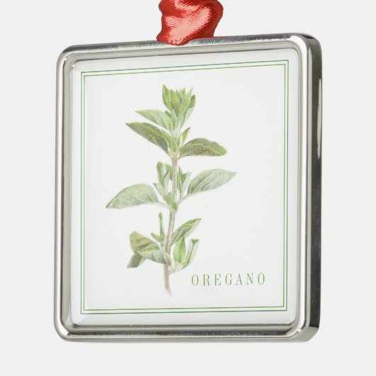 FRESH OREGANO Premium Square Ornament (Links)